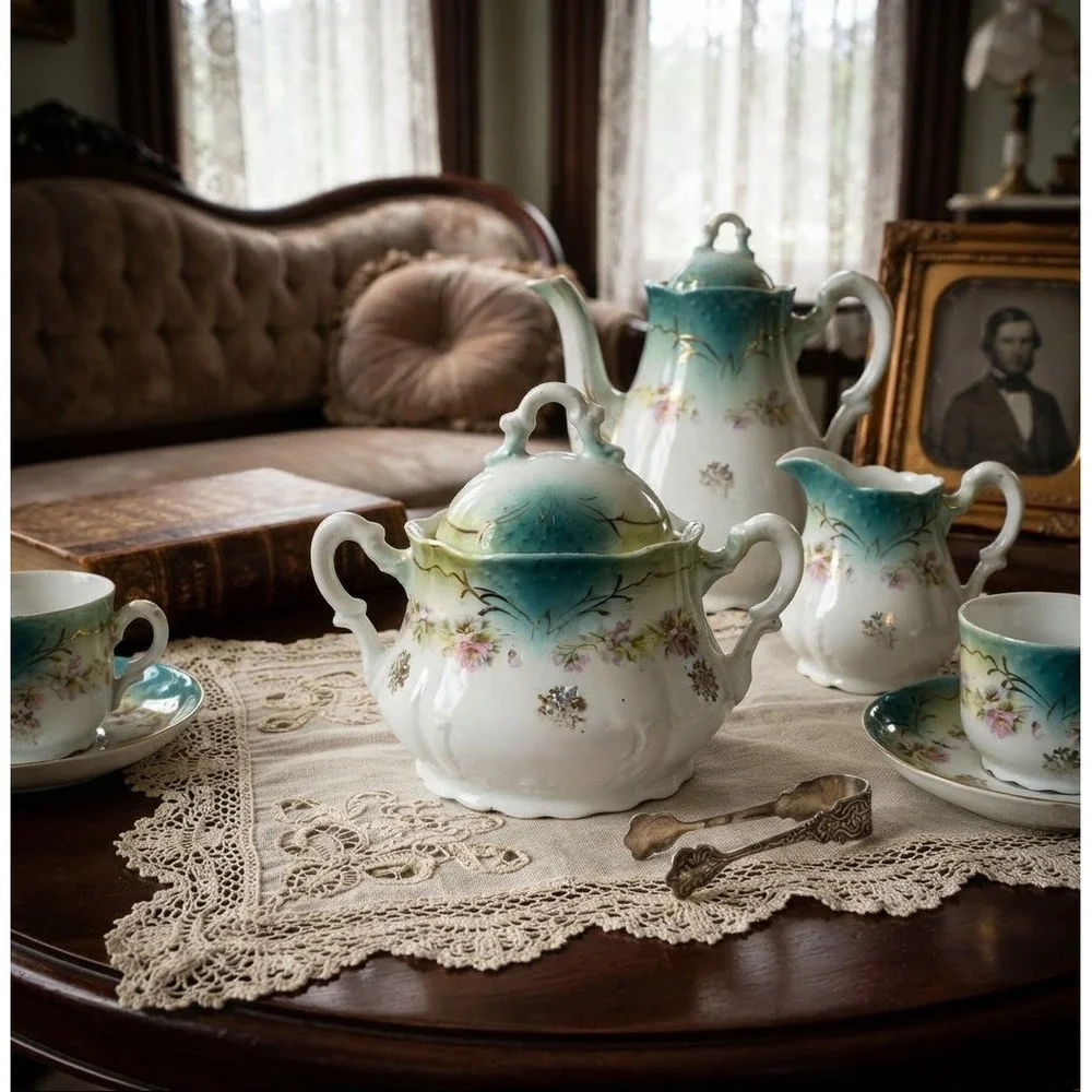 Three Crown China Germany antique three